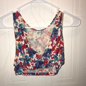 a floral crop top tank top